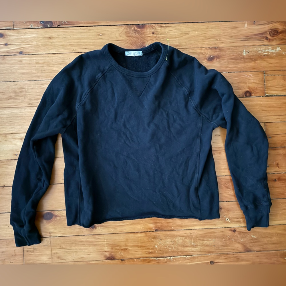 Joah Brown Crewneck Sweatshirt Black M/L 100% Cotton Made In USA